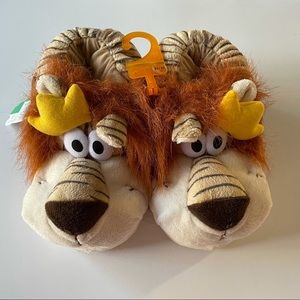 Lion Novelty 3D Plush Slippers Kids Size 1-2